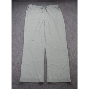 Soft Surroundings Light Sage Wide-Leg Drawstring Pants